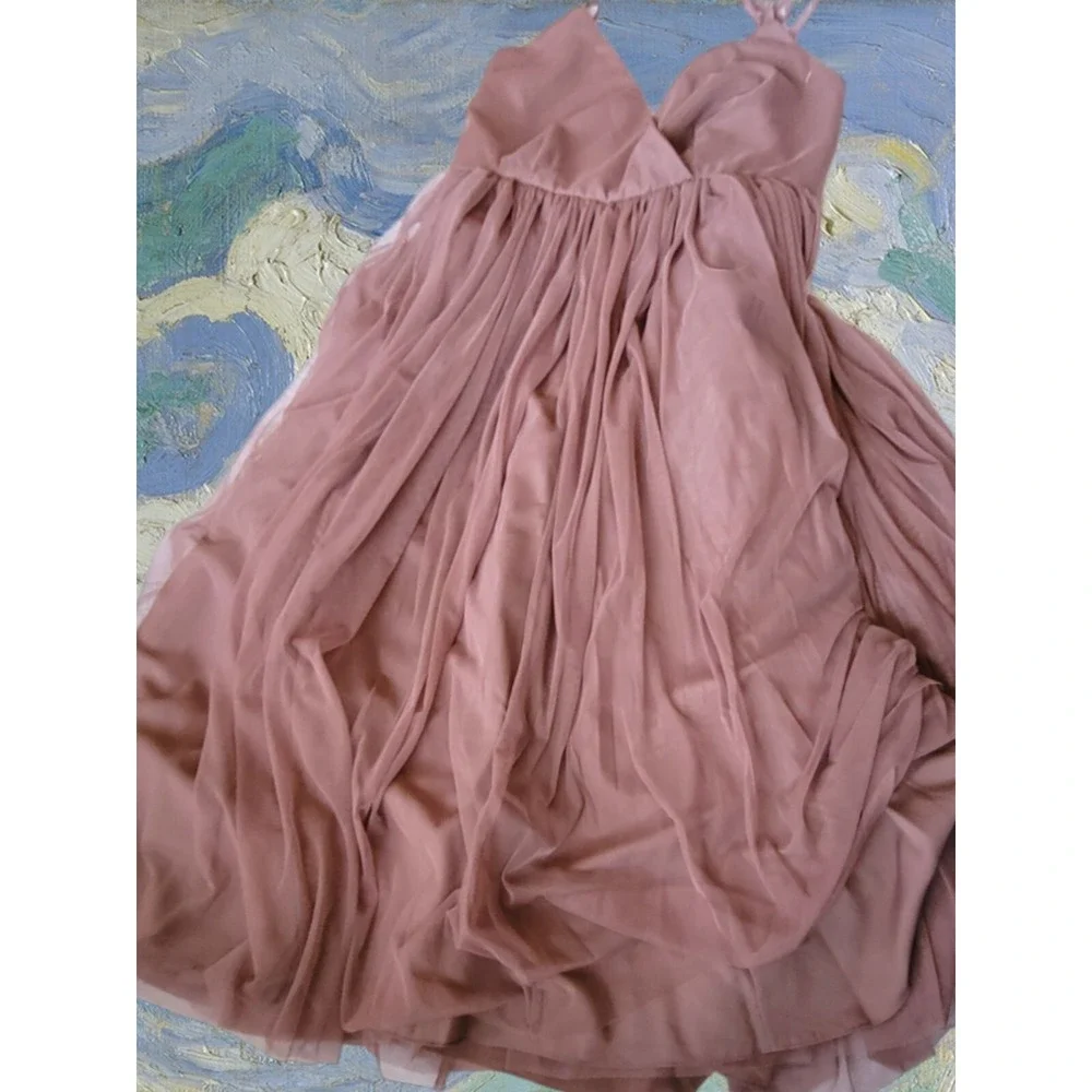 ASOS Sz 8 Mocha Tulle Ballerina‎ Dress Fairy Romantic Goddess Vintage Style - Picture 4 of 11